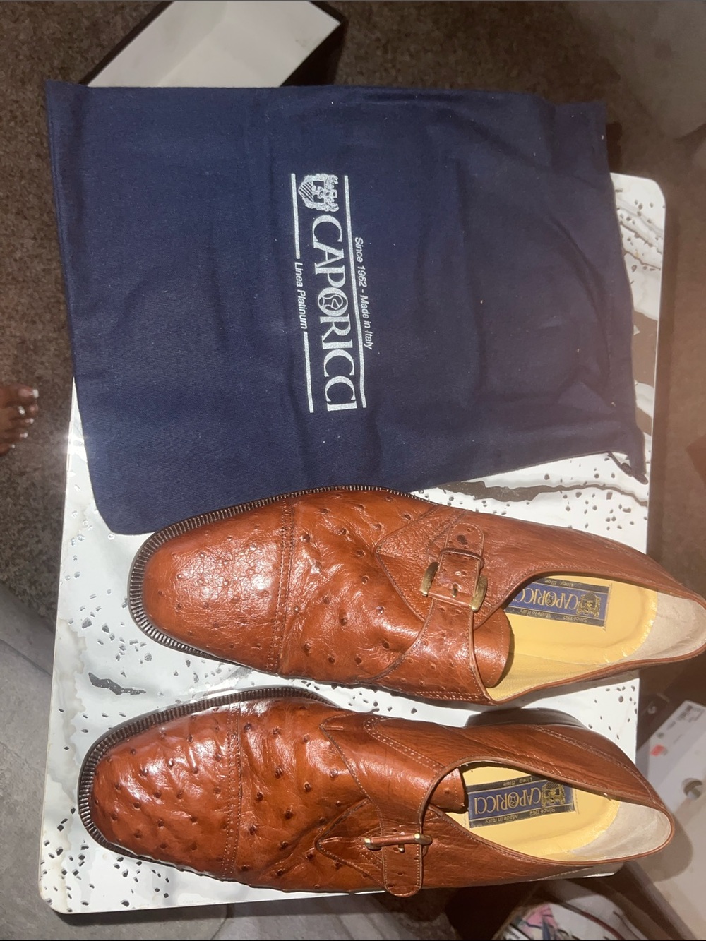 Men’s Tan Leather Single Monk Strap Oxfords